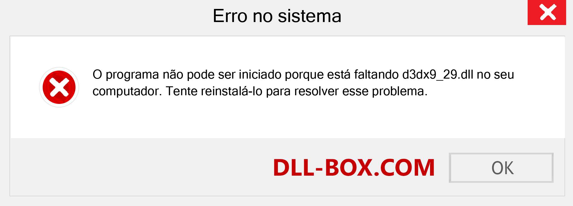 Arquivo d3dx9_29.dll ausente ?. Download para Windows 7, 8, 10 - Correção de erro ausente d3dx9_29 dll no Windows, fotos, imagens